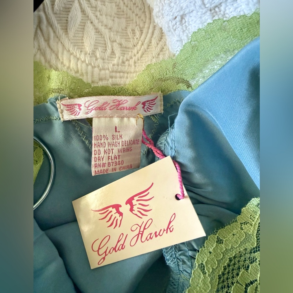 Gold Hawk NWT Tiffany Blue Silk Camisole ✨🩷HOST PICK 🩷✨ - Picture 6 of 8
